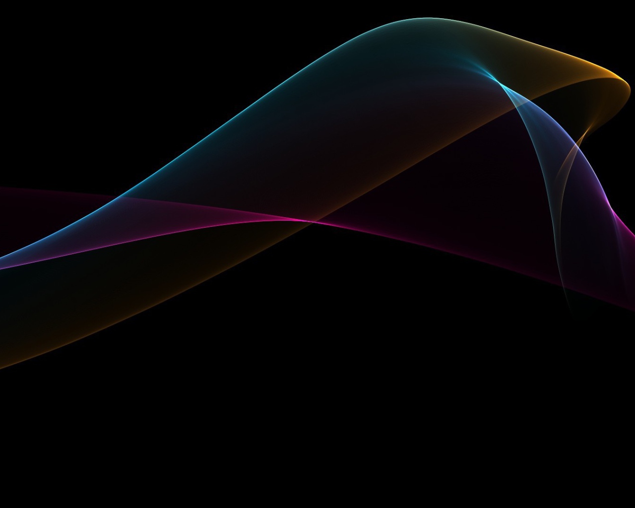 Красочная абстракция на черных обоях