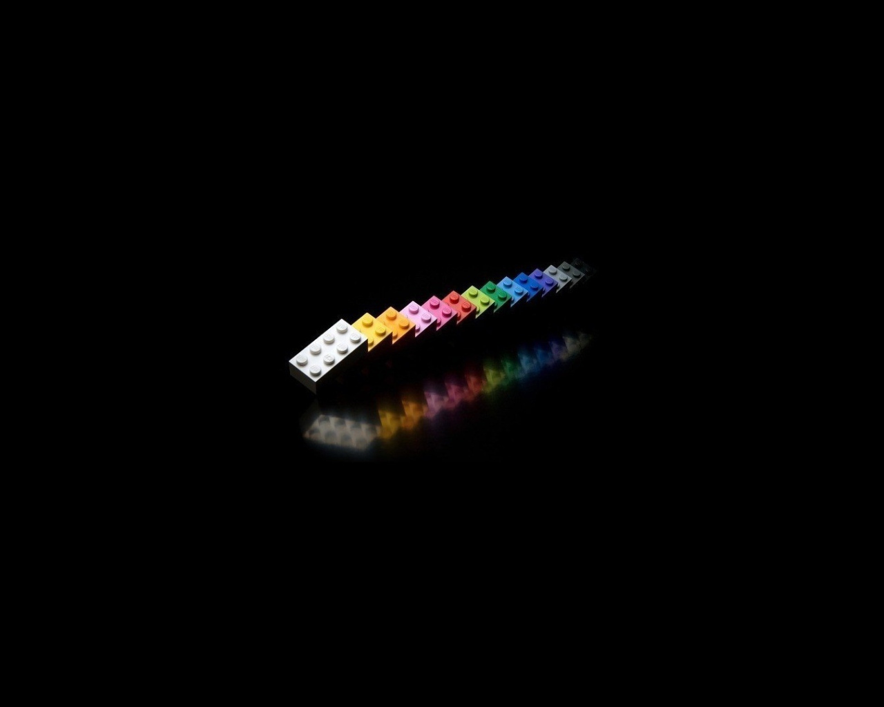 Colorful lego on black wallpaper