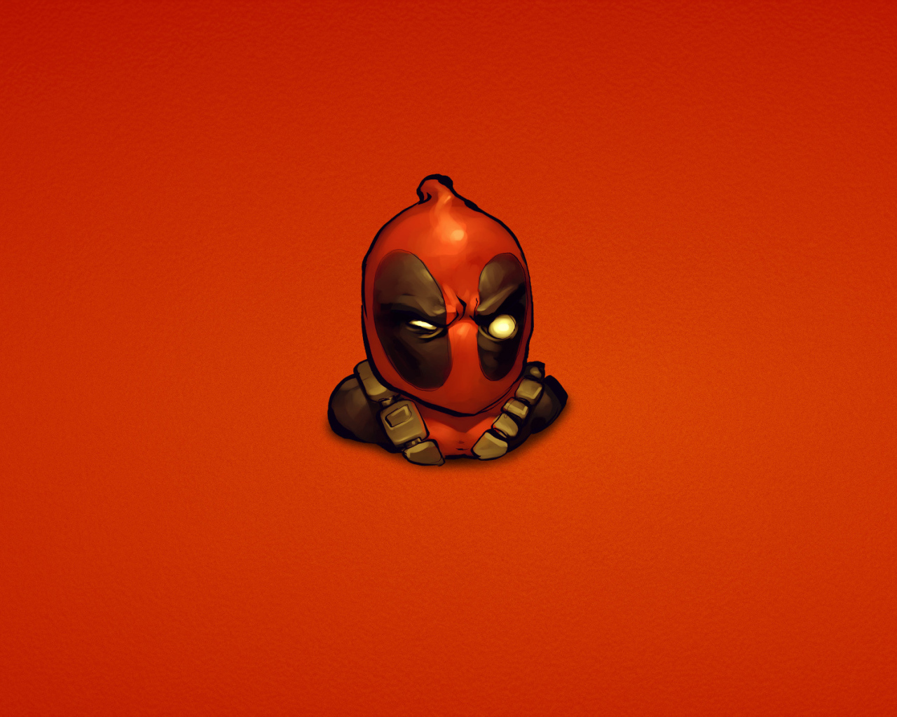 Дэдпул на красном фоне