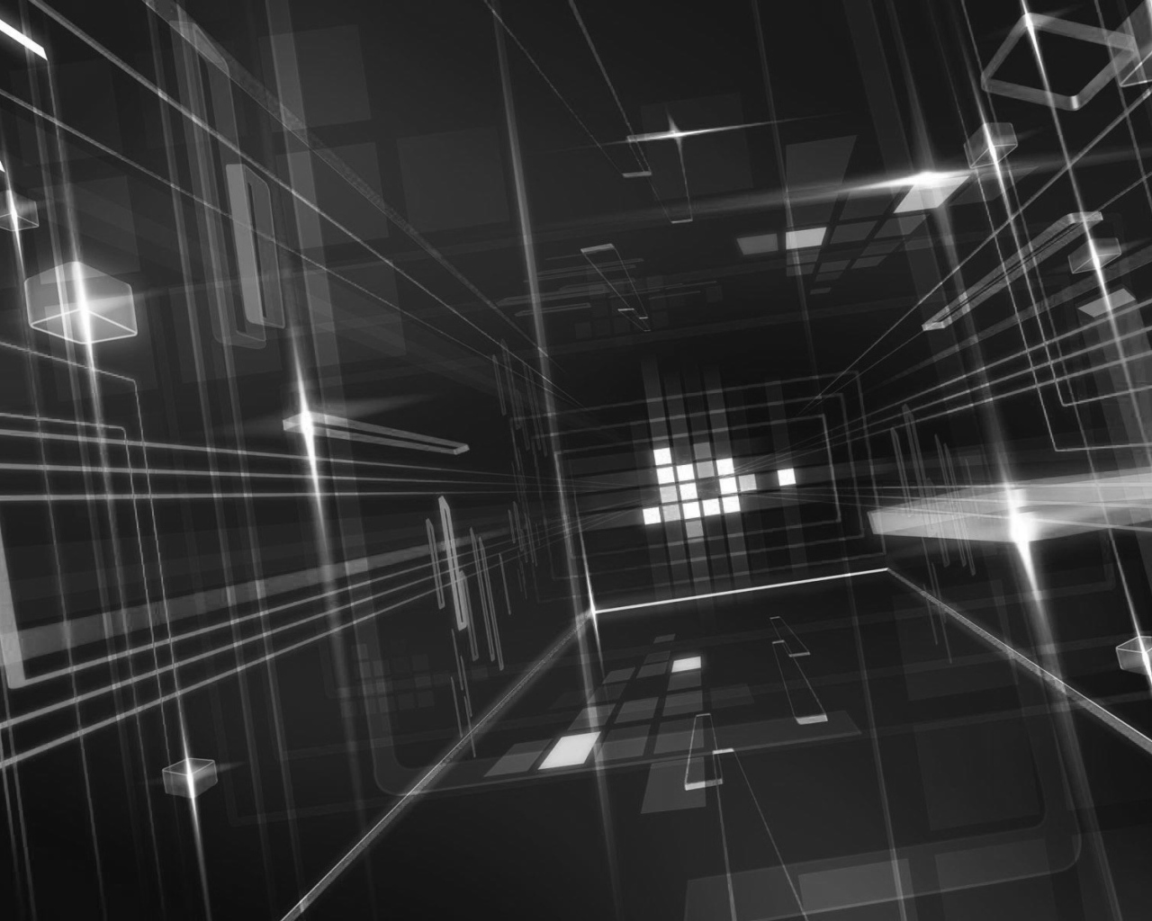 Стекло на черных обоях