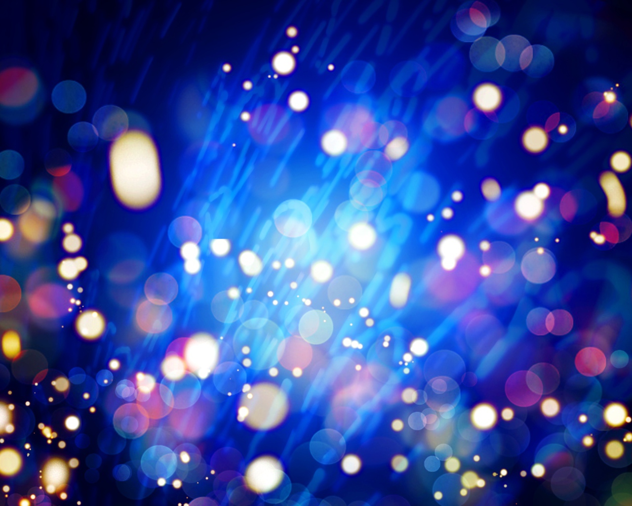 Огни на синем фоне