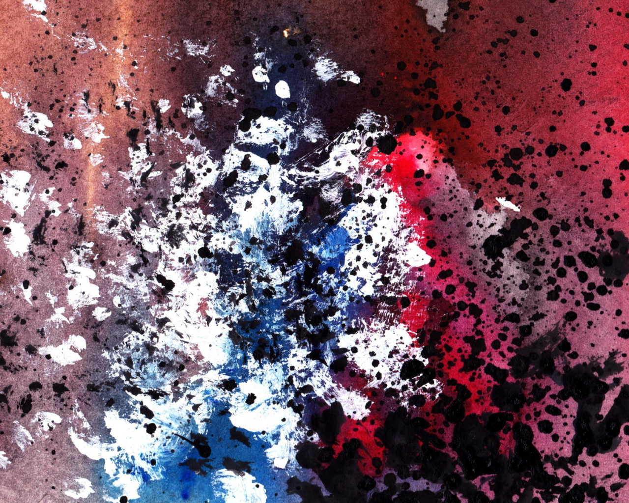 Брызги черной краски