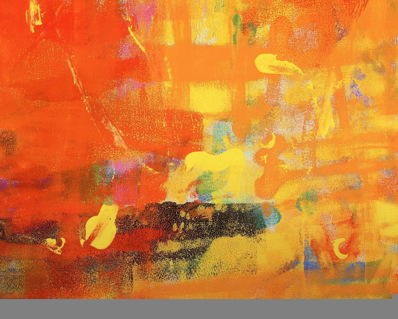 Желтые и оранжевые мазки краской