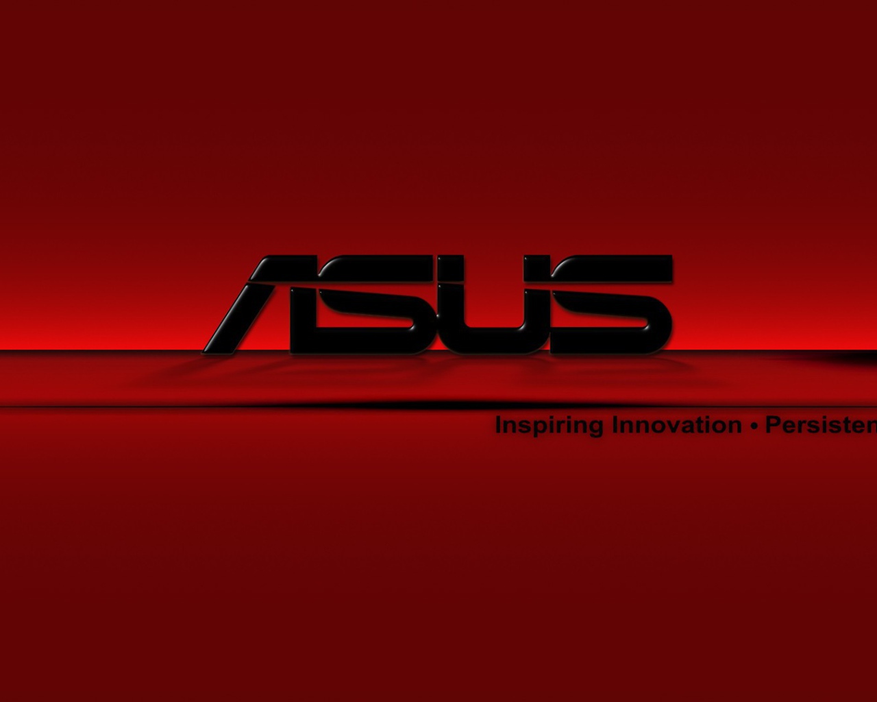 Логотип ASUS на красном фоне