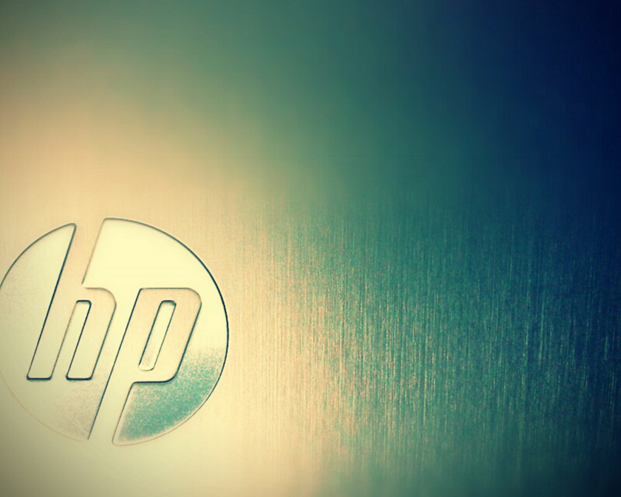 Металлический лого HP