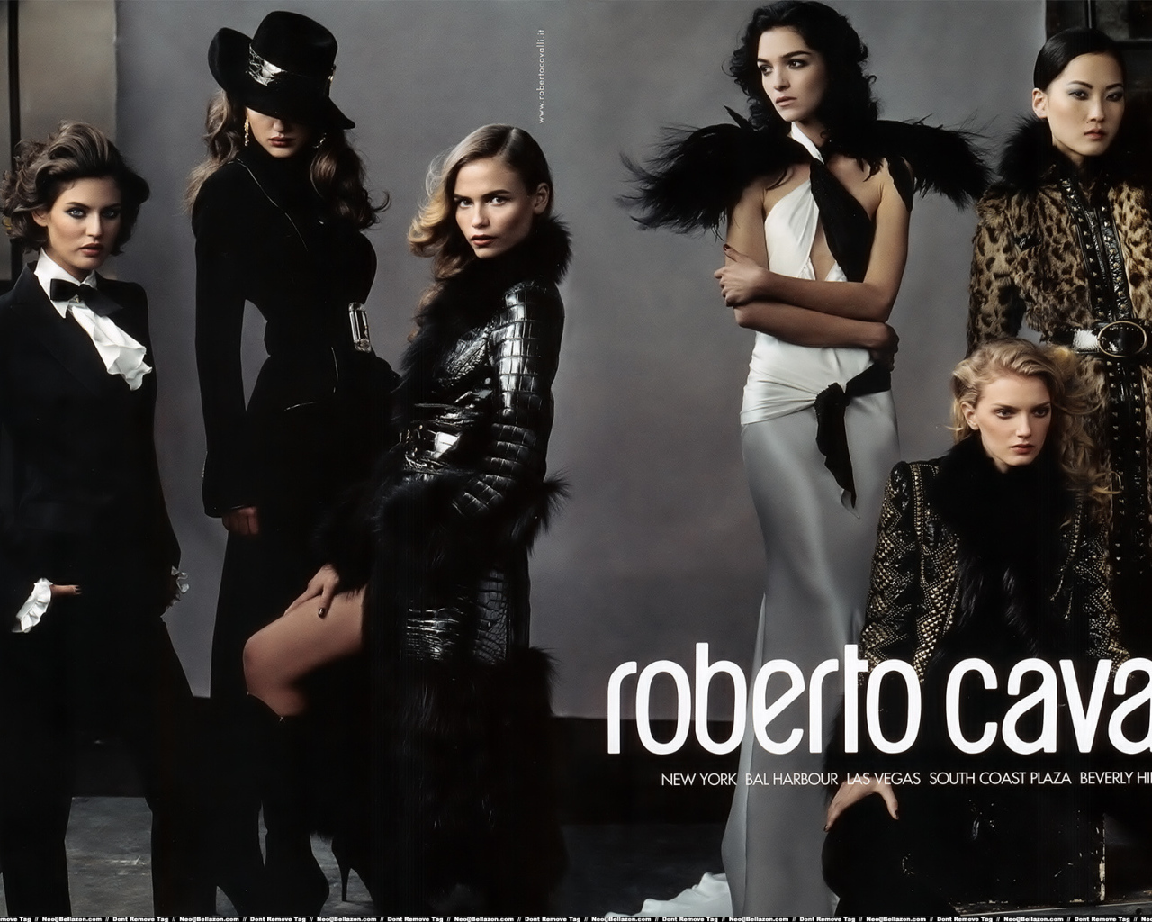 Модели в одежде Roberto Cavalli