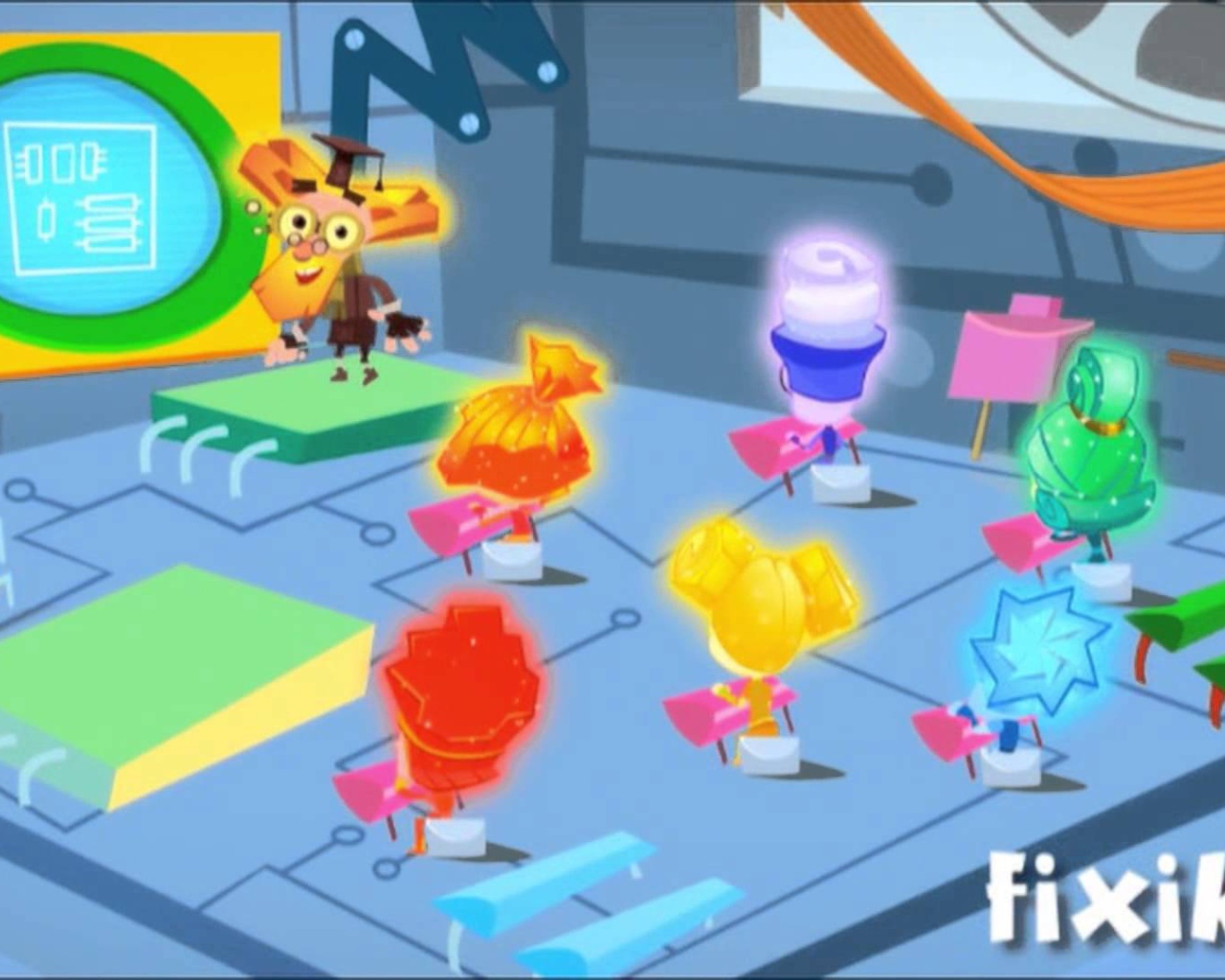 Все герои мультфильма Фиксики