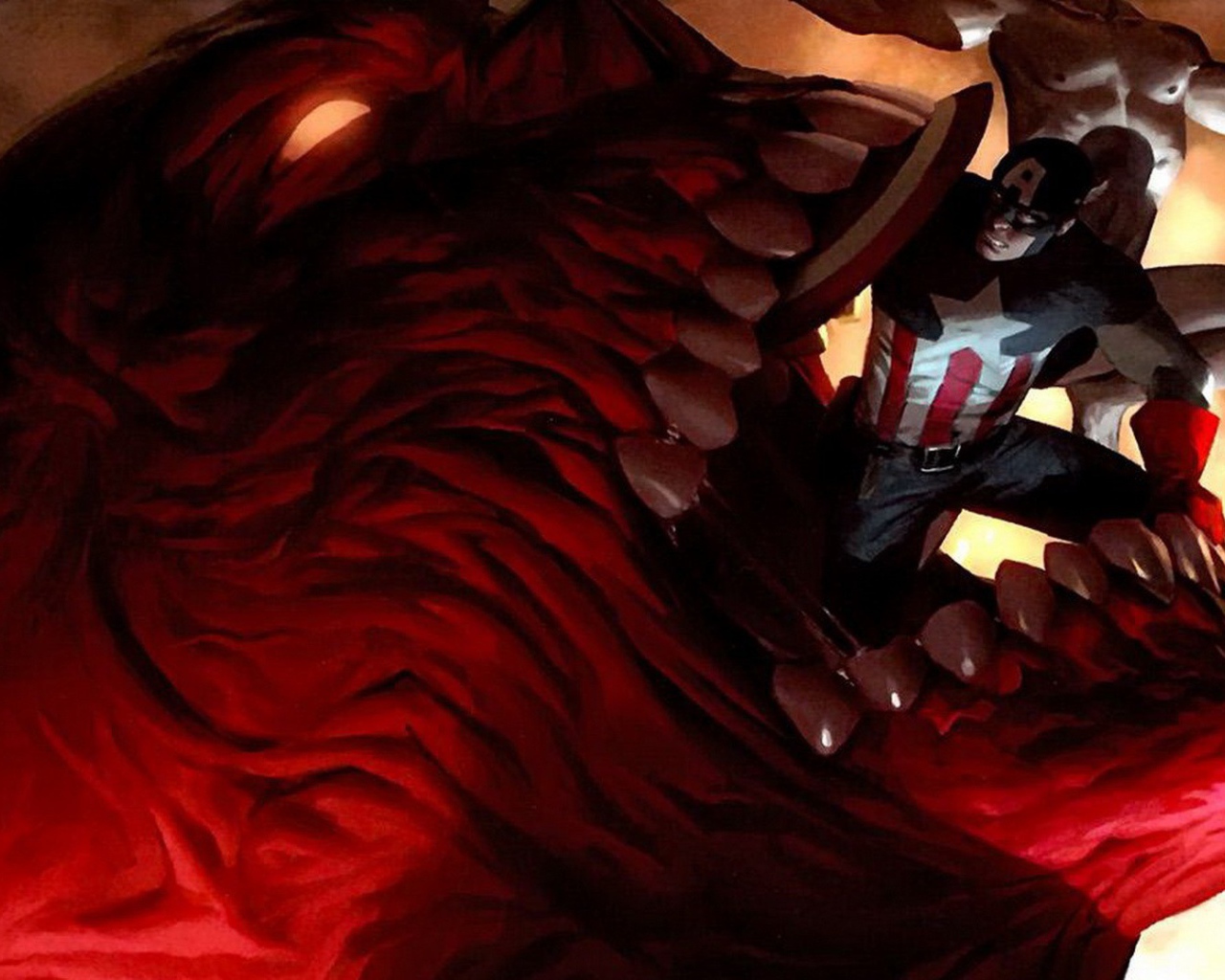 Капитан америка в красном черепе