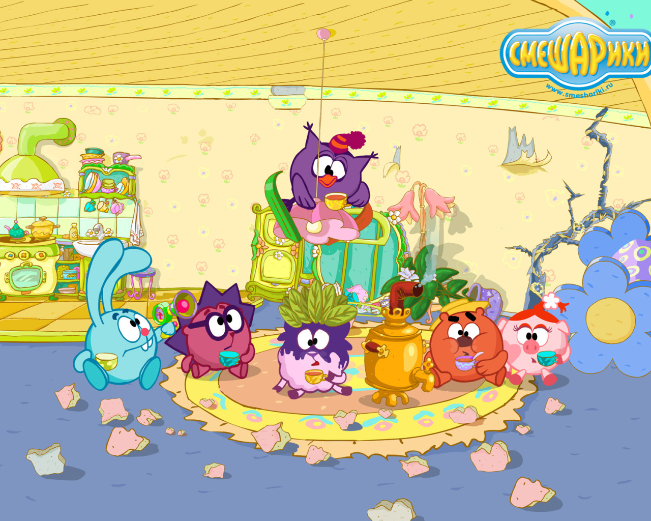Герои мультфильма Смешарики
