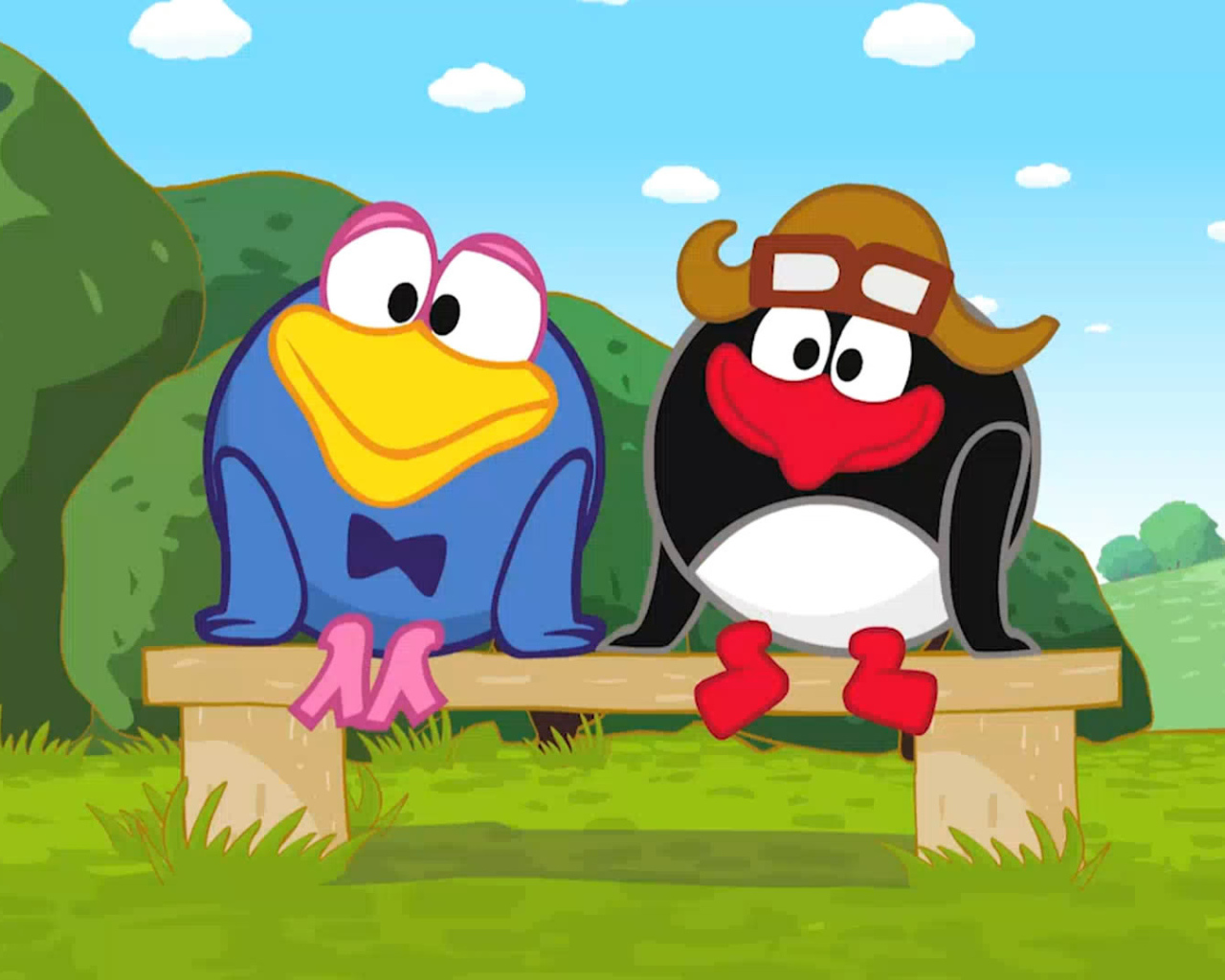 Кар-Карыч и Пин в мультфильме Смешарики