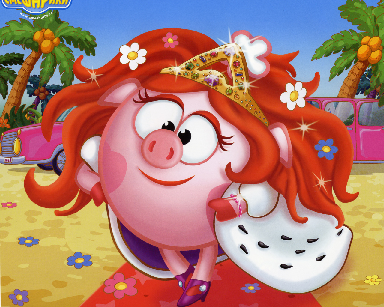 Царевна Нюша в мультфильме Смешарики