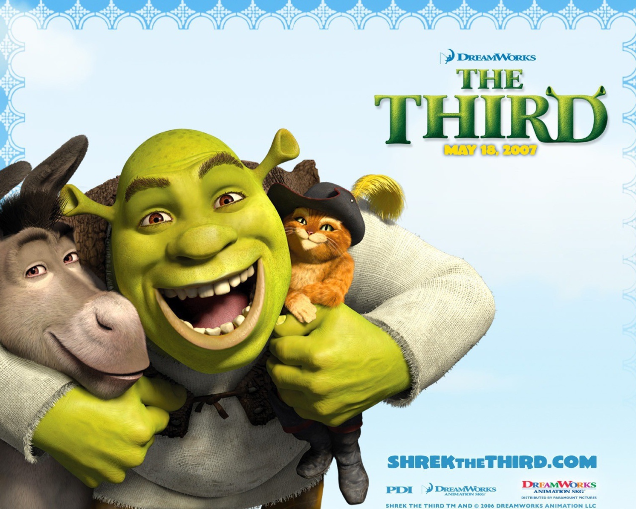 Шрек с ослом и котом