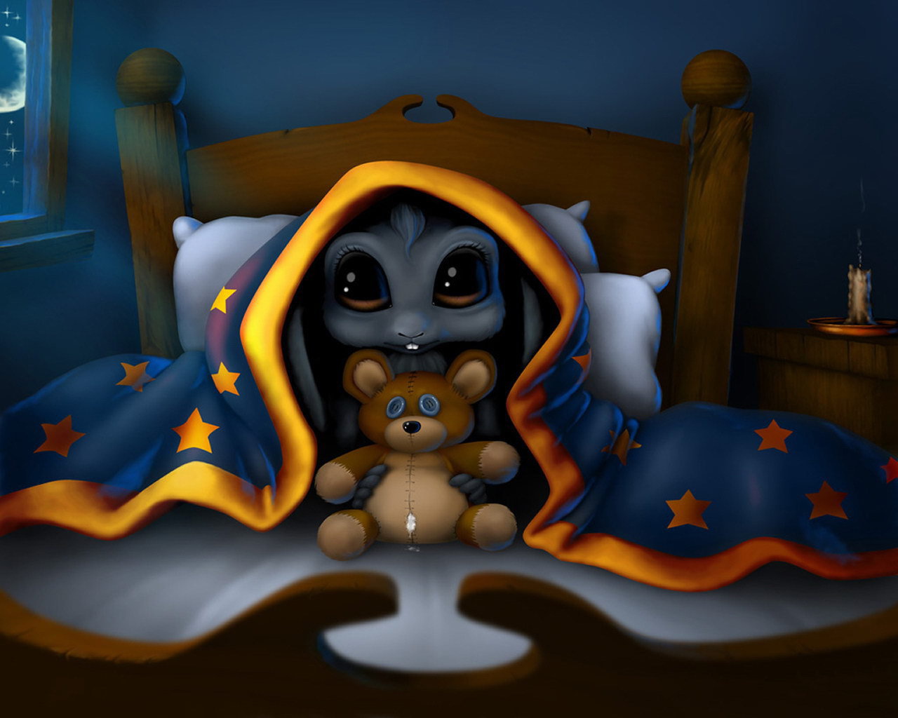 Игрушка под одеялом