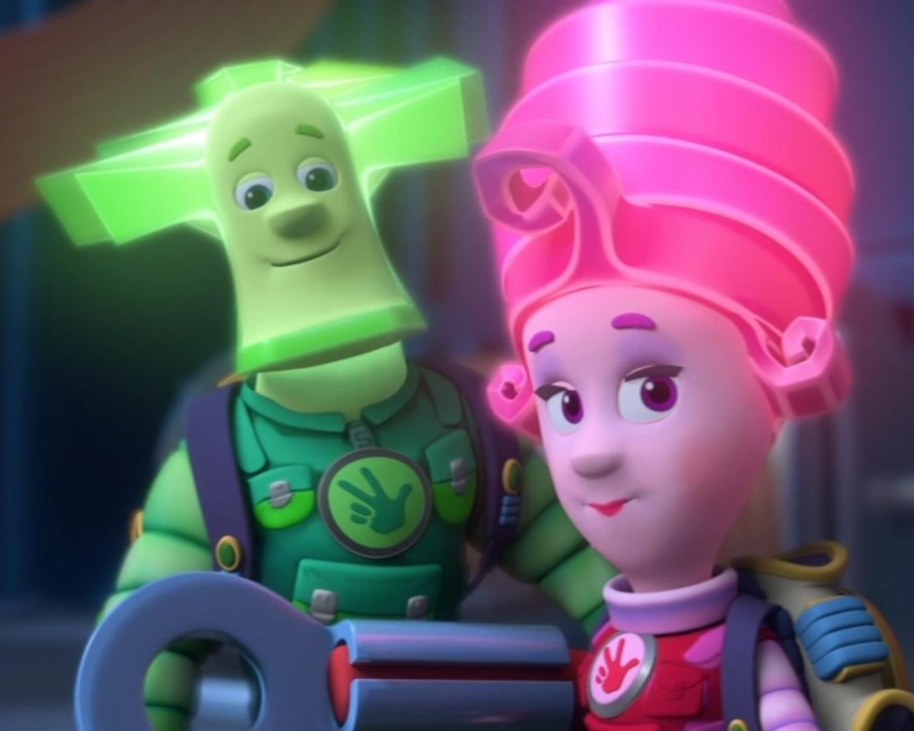 Два героя из мультфильма Фиксики