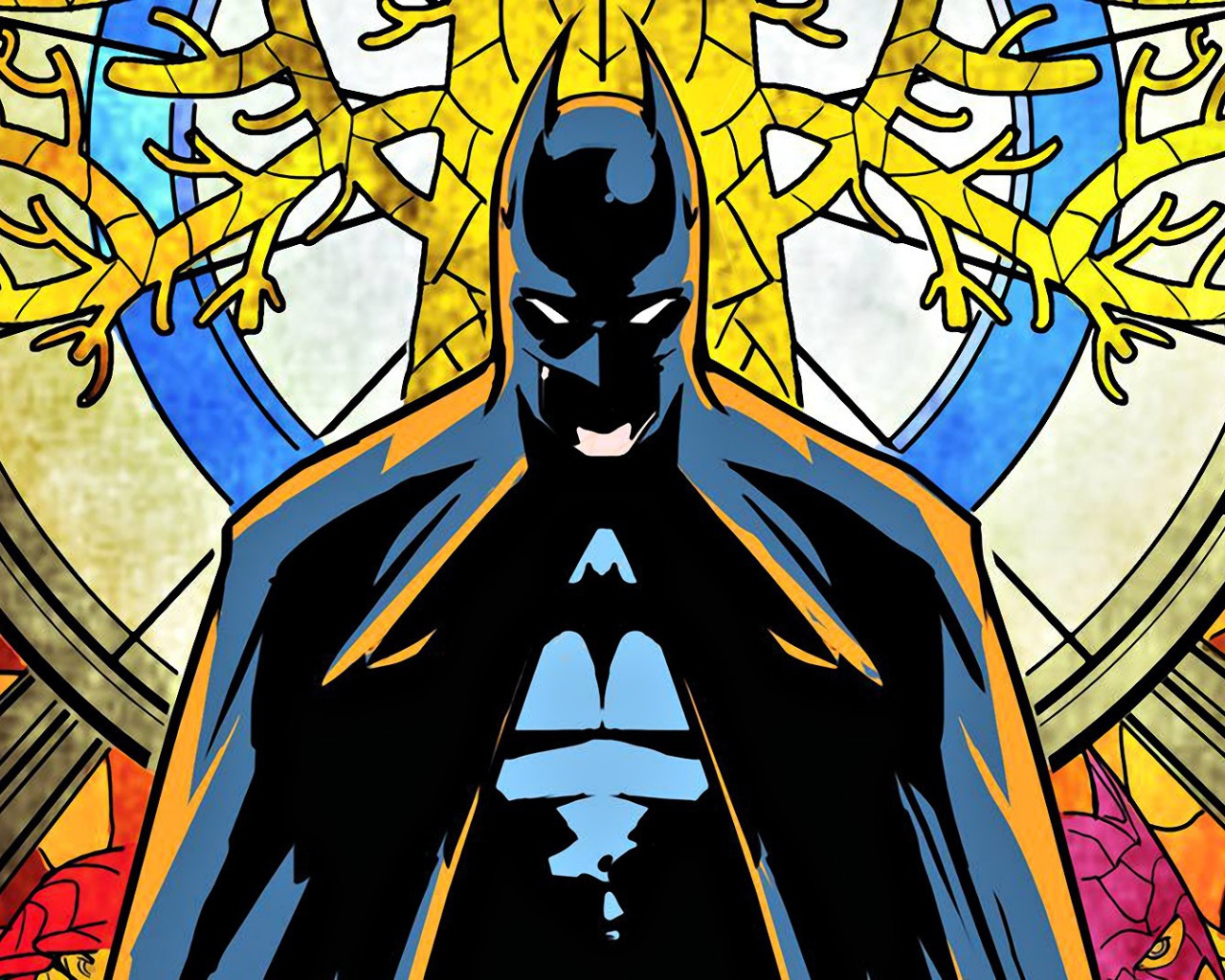 Бэт ман у витража
