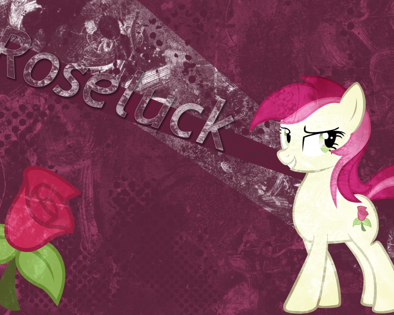 Маленькая пони с розой