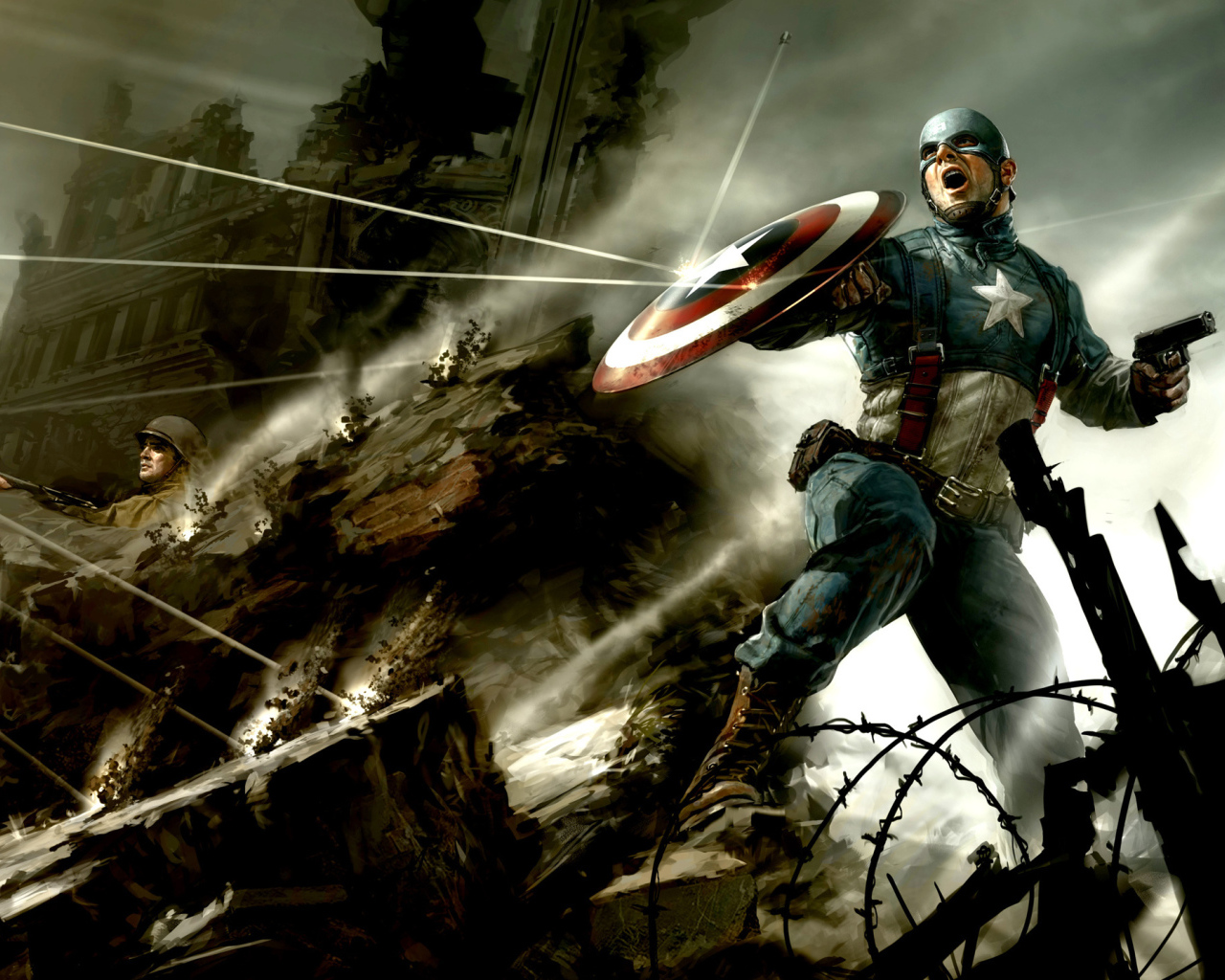 Капитан Америка в битве