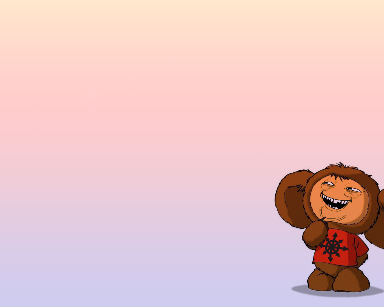 Чебурашка с лицом троля