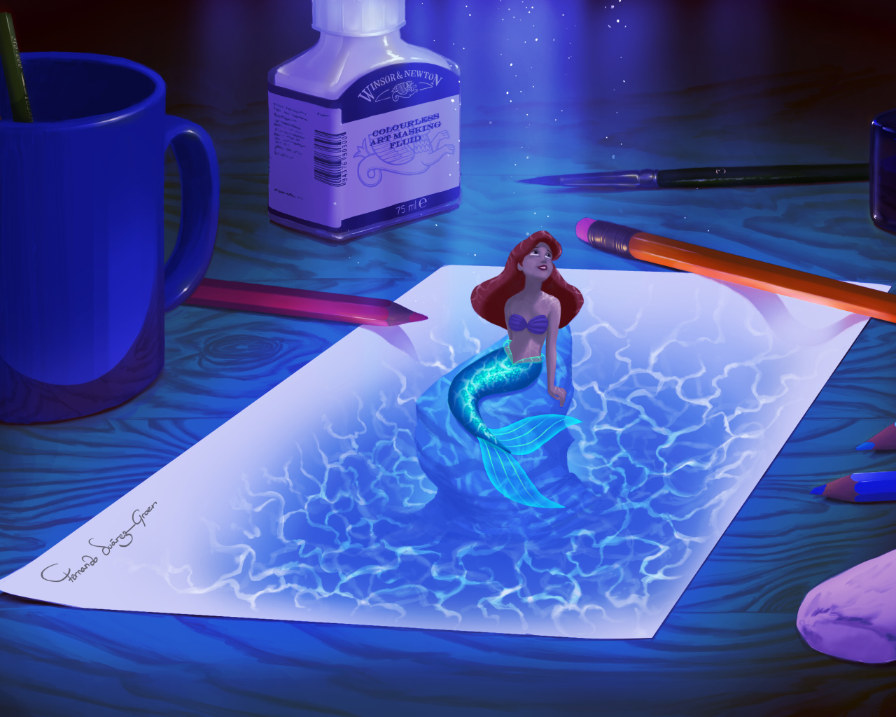 Русалочка Ариель на картинке