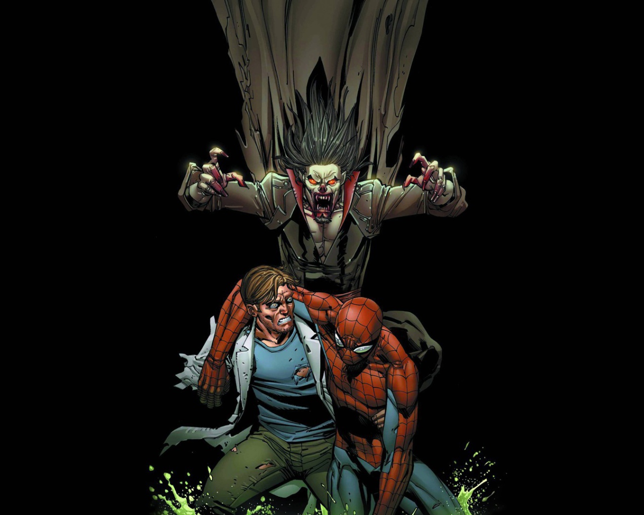 Раненый человек паук