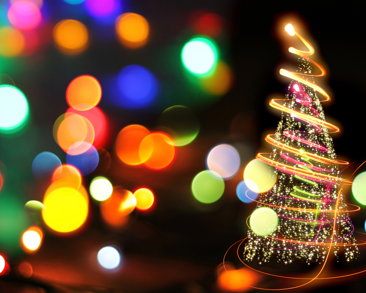 Елка с огоньками