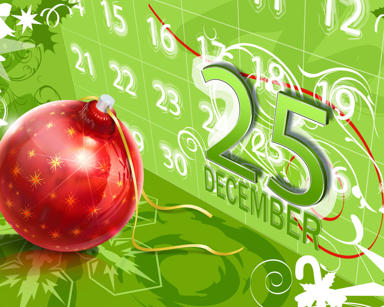 На календаре Рождество