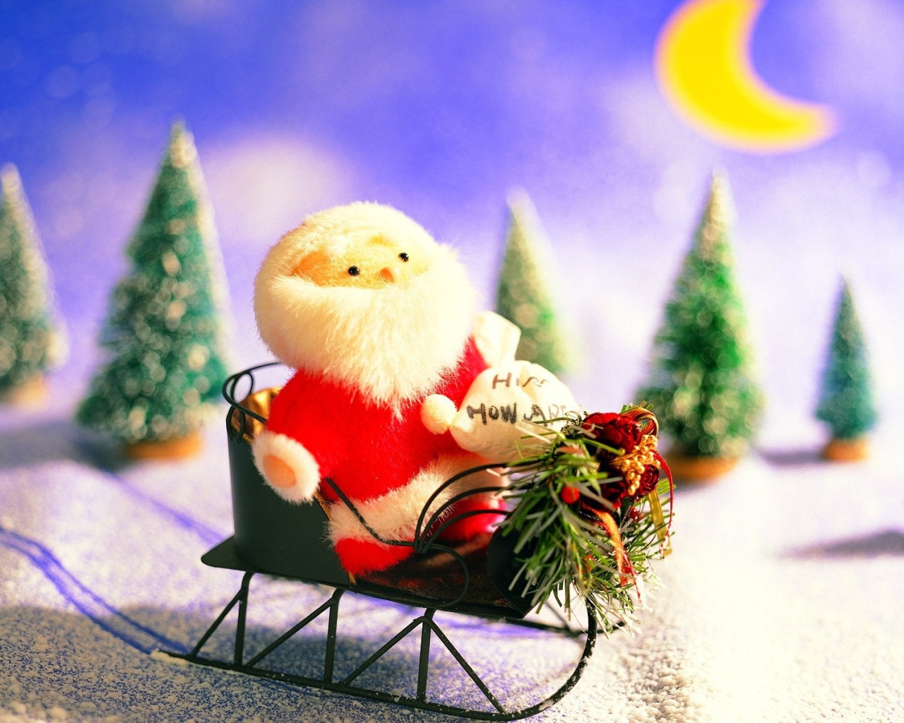 Дед Мороз на санках