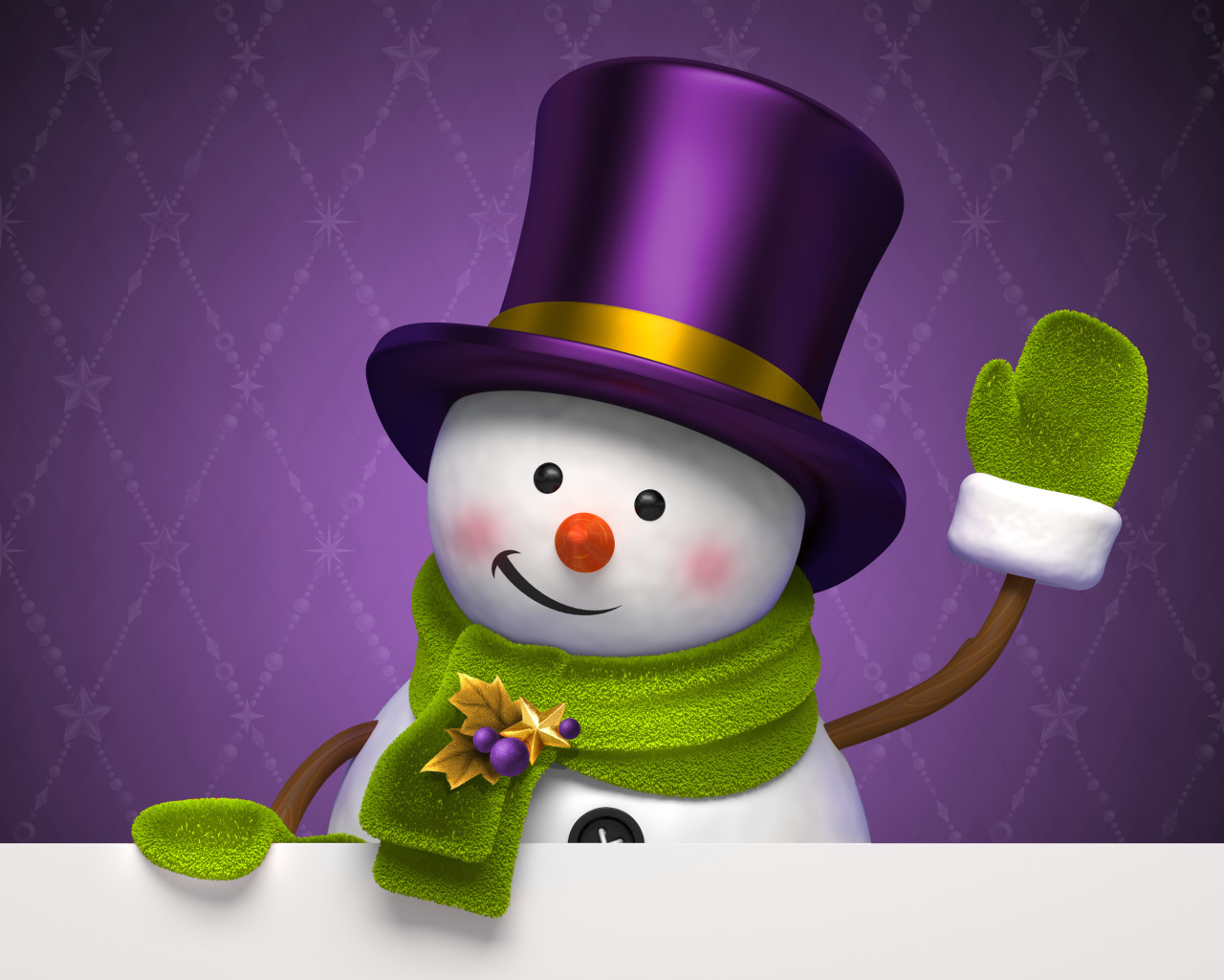 Снеговик в шляпе цилиндре