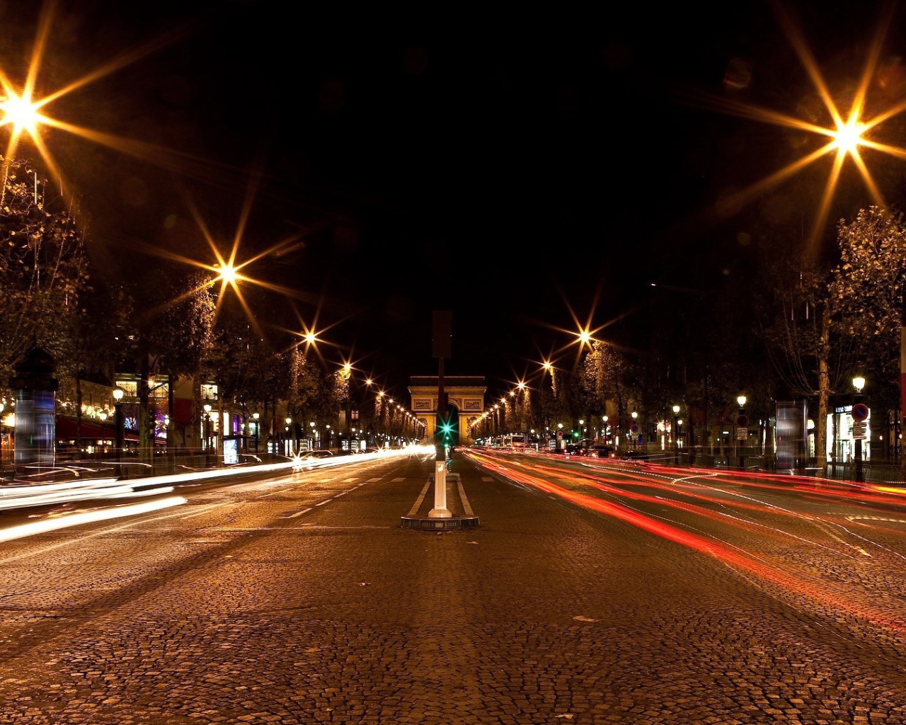 Ночная улица парижа