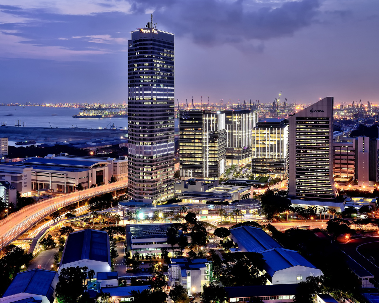 Огни города Сингапур