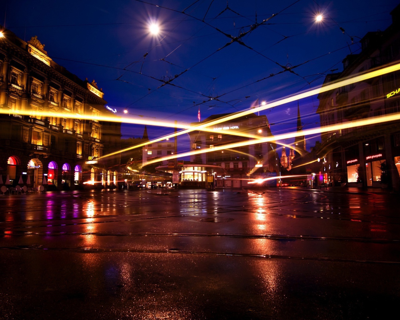 Вечерний город в германии