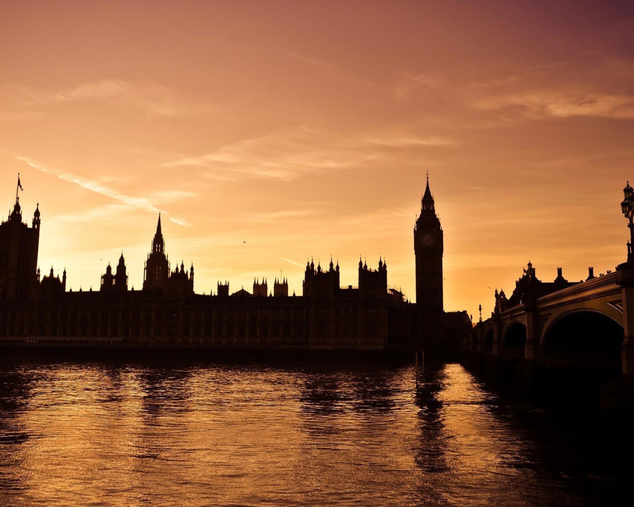 Биг бен Лондона вечером