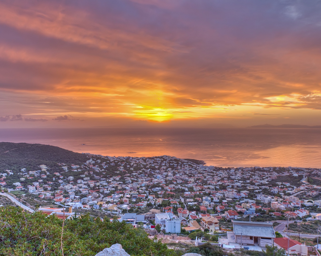 Греческий город у моря