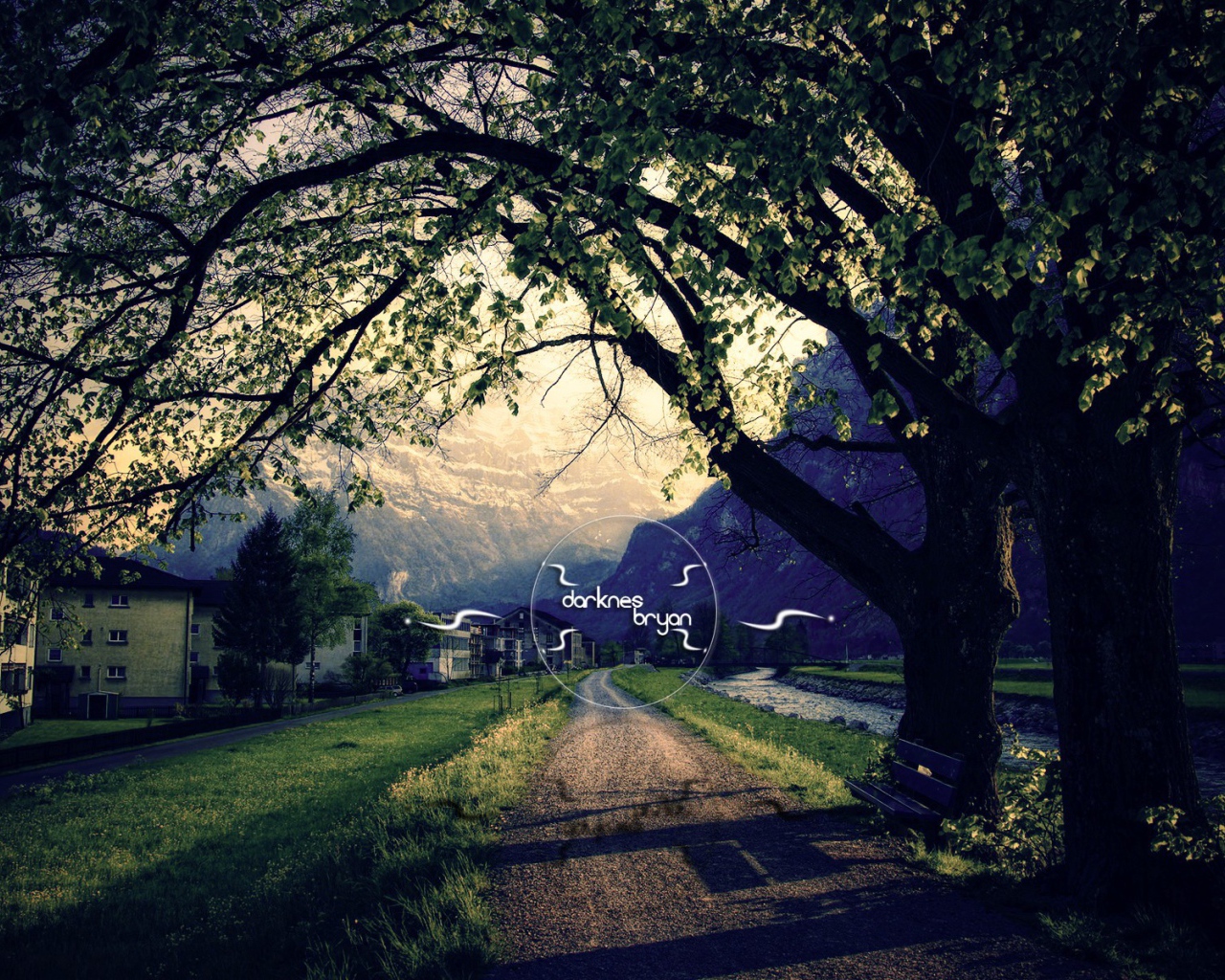 Парк города в горах