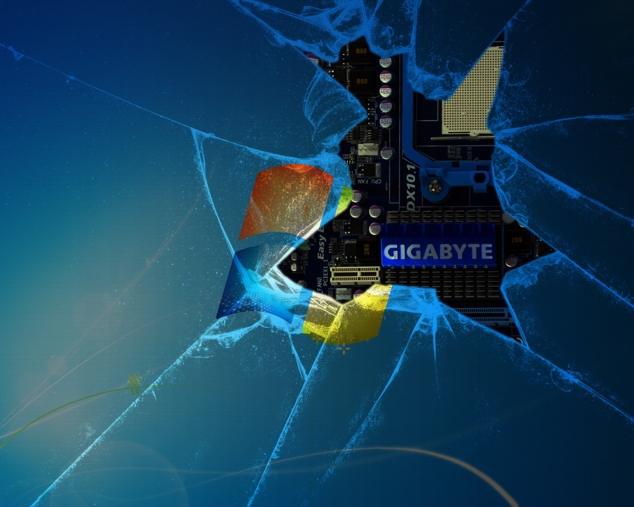 Разбитый экран монитора