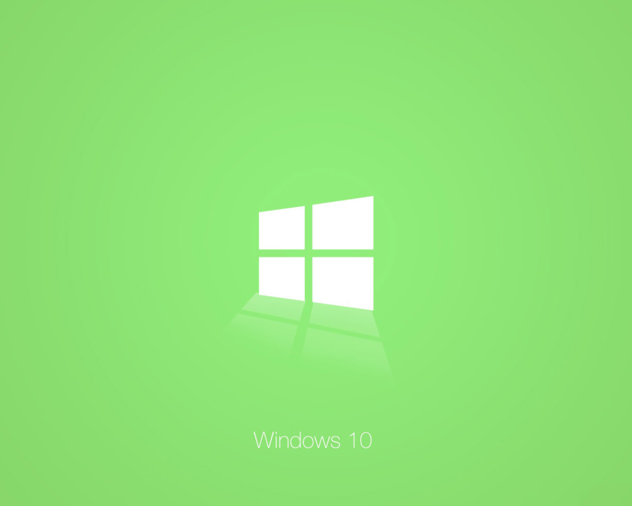 Зеленый логотип Windows 10