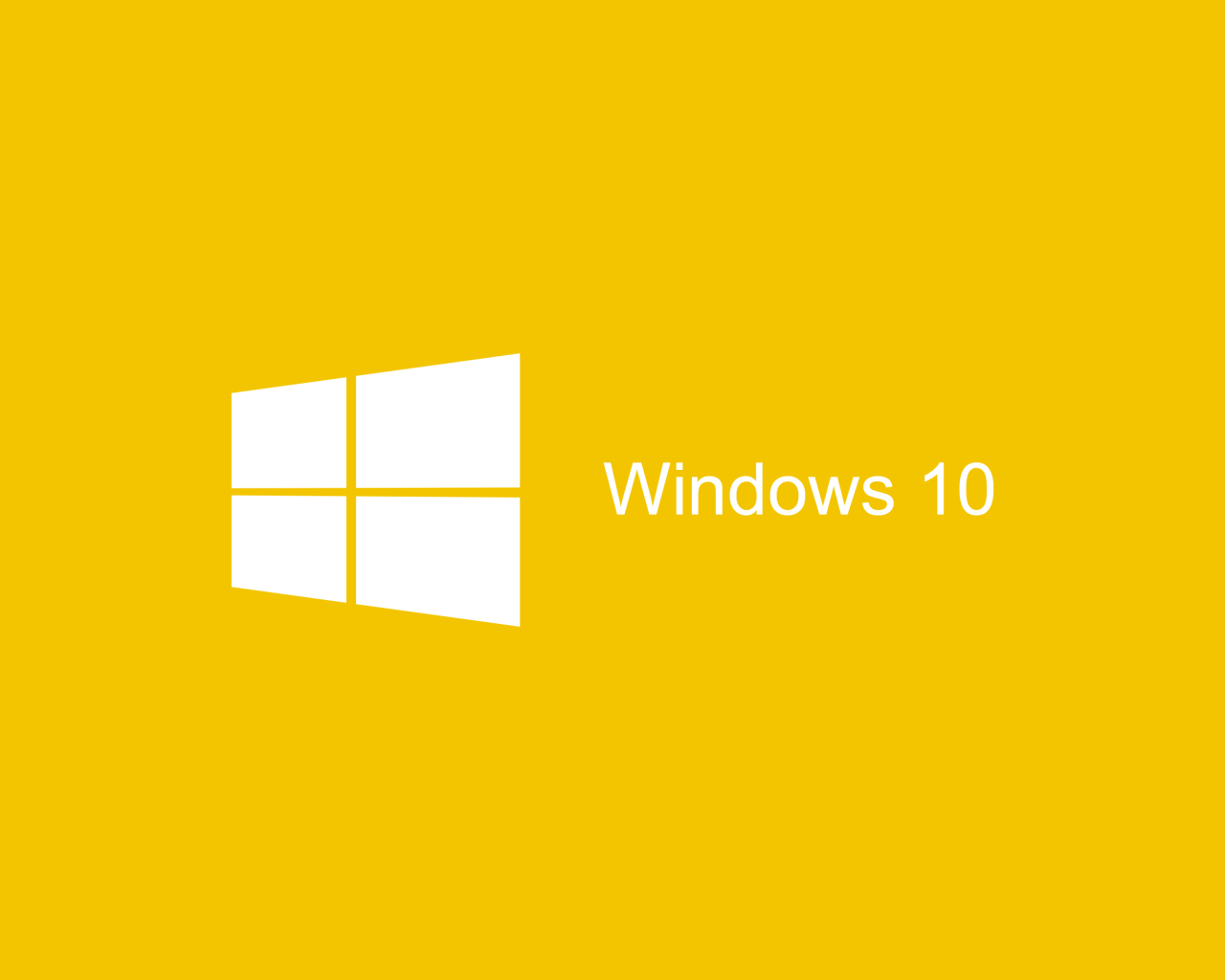 Желтый логотип Windows 10