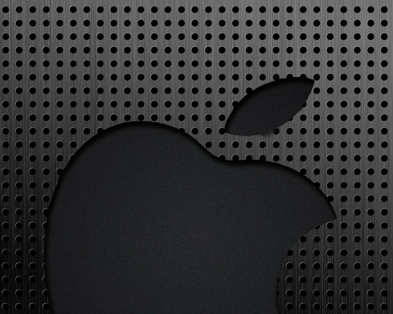 Apple на металлической решетке