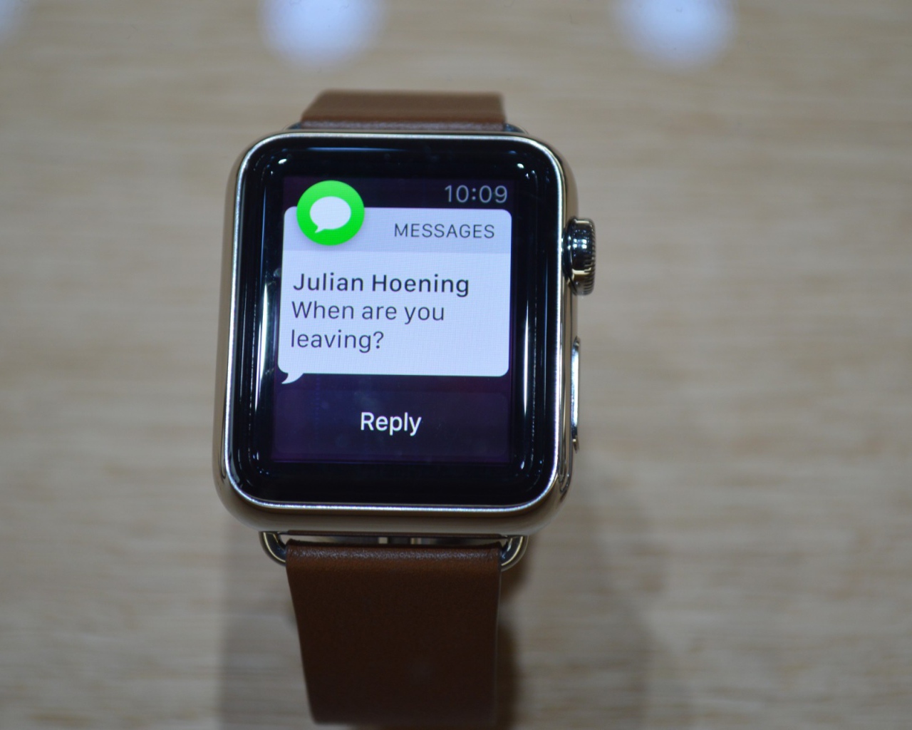 Сообщение из соц сети на Apple Watch