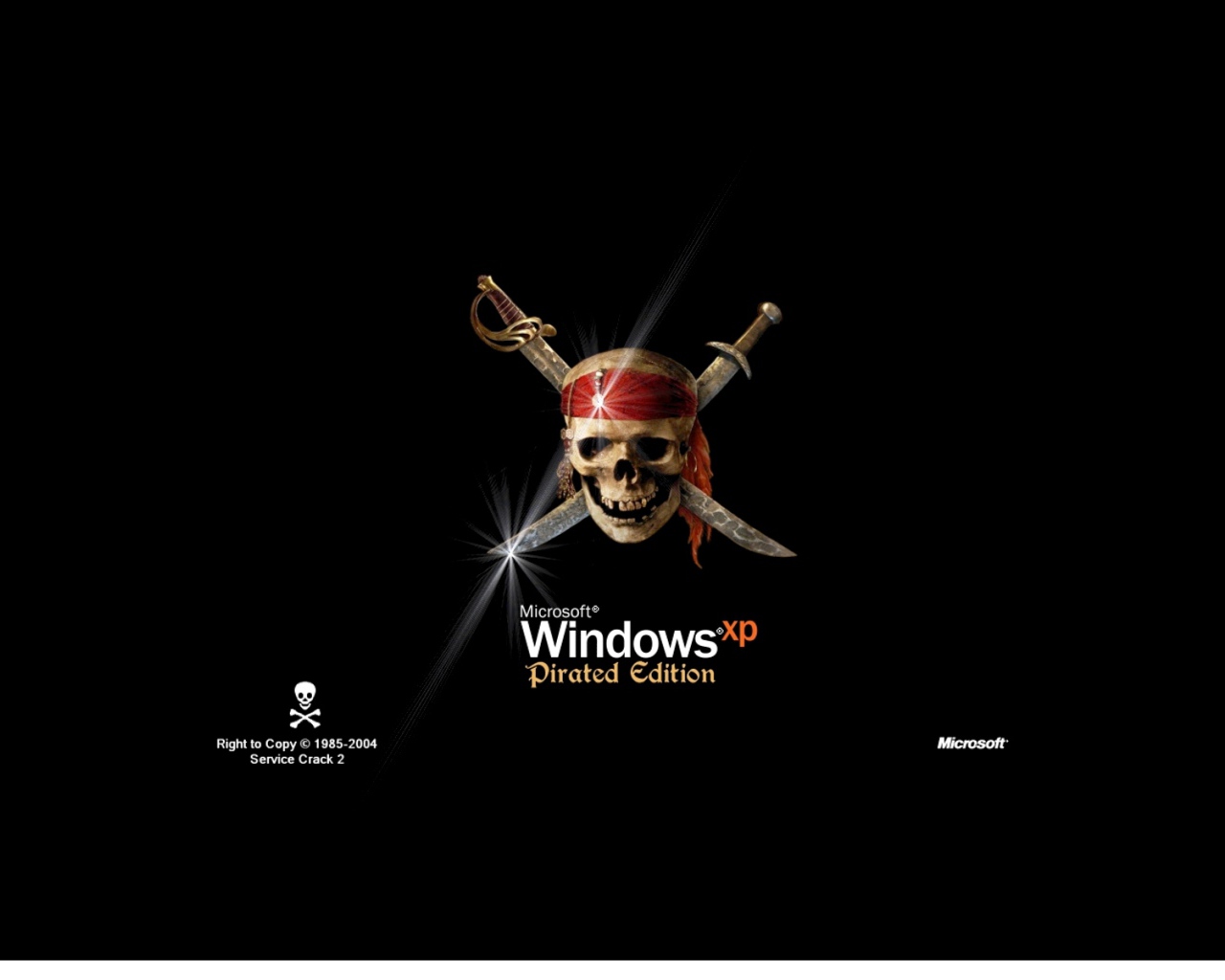 Pirate copy of Windows