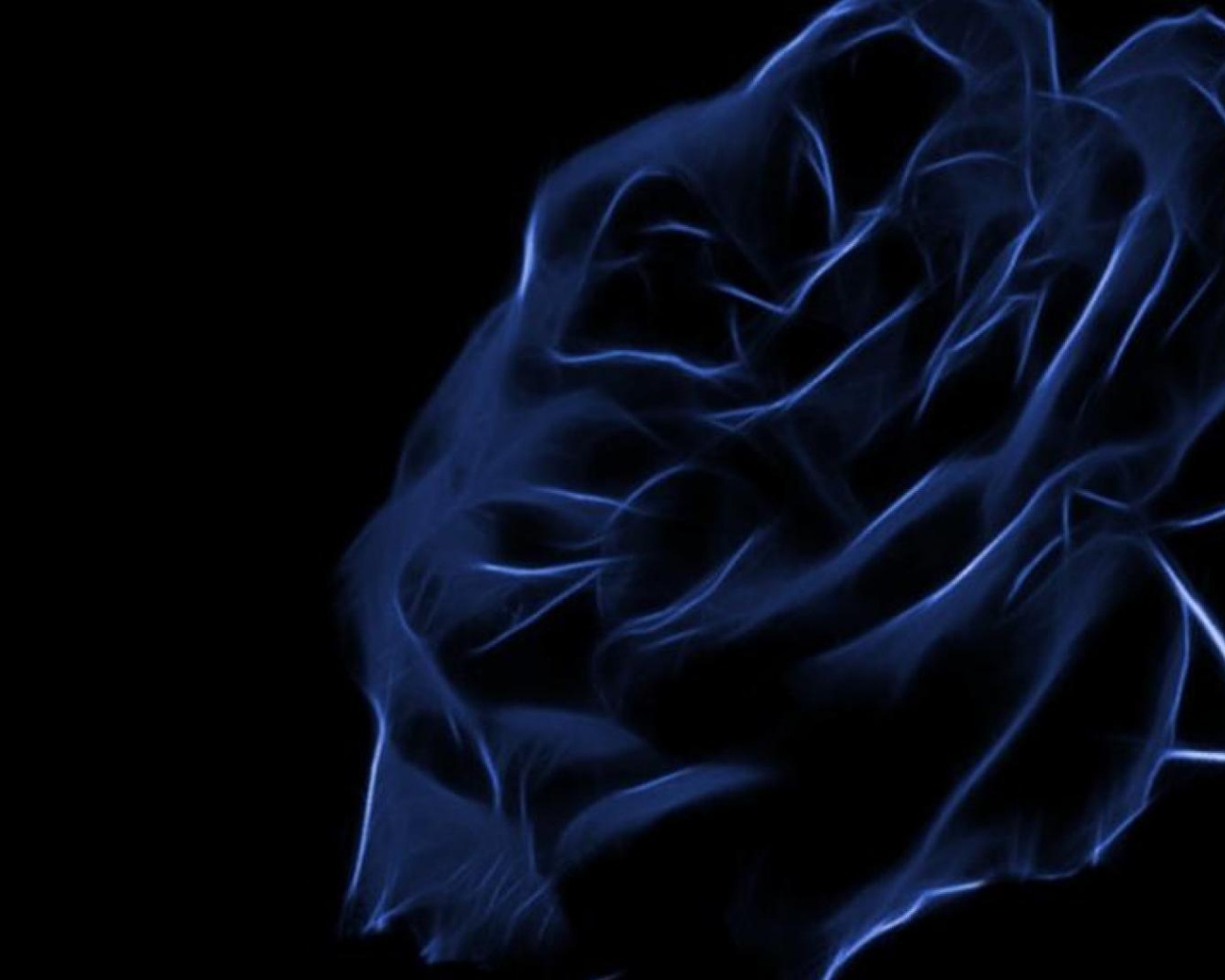 Синяя роза, креативный рисунок