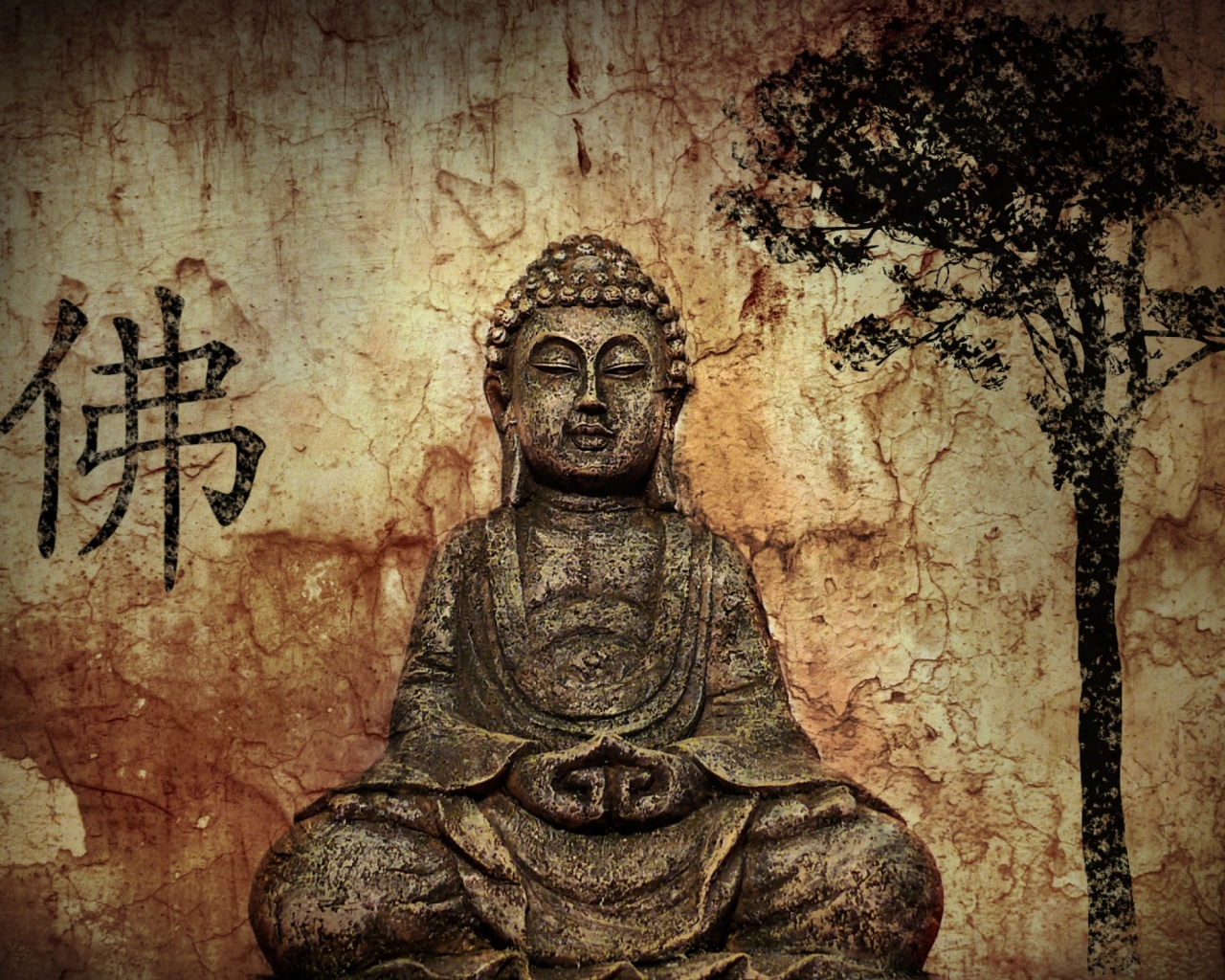 Buddha on an old image