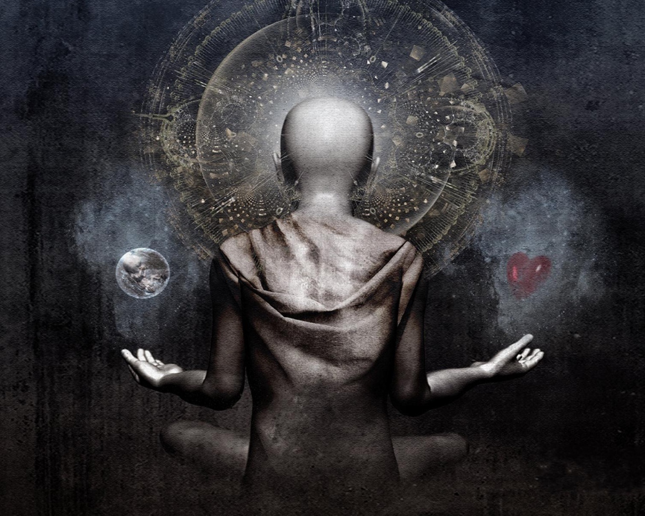 Будда сидит спиной