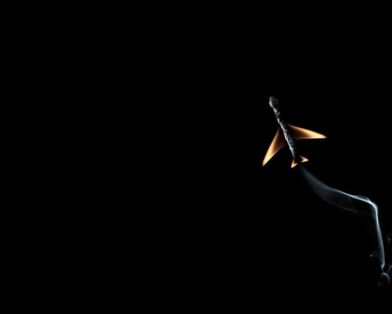 Горящий предмет в воздухе