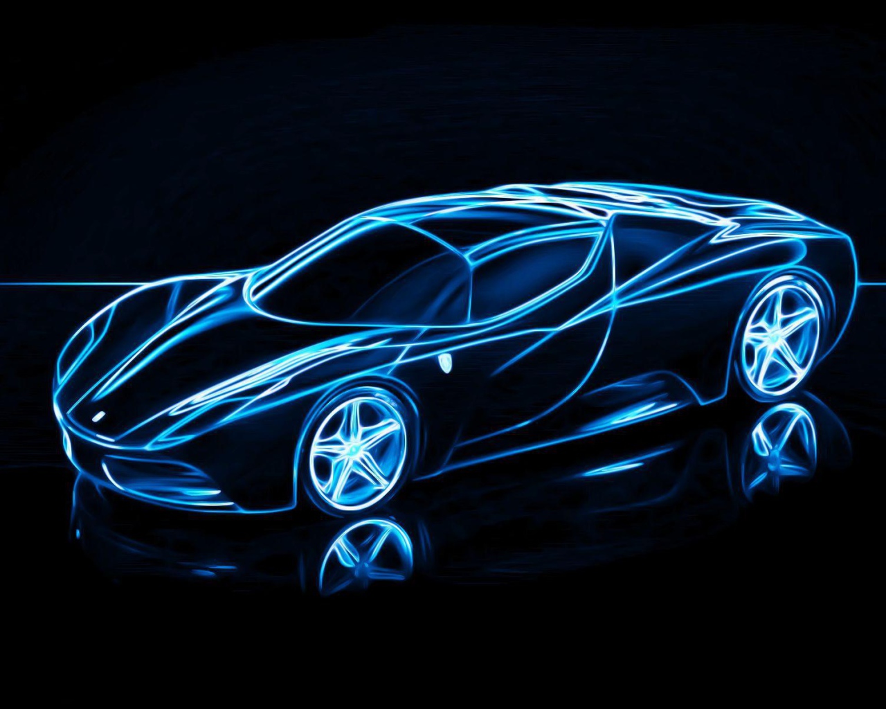 Автомобиль из неона