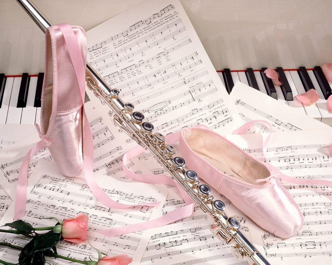 Танцевальные тапочки и ноты