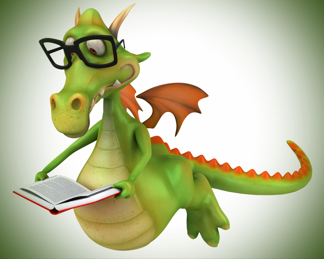 Дракон читает книгу