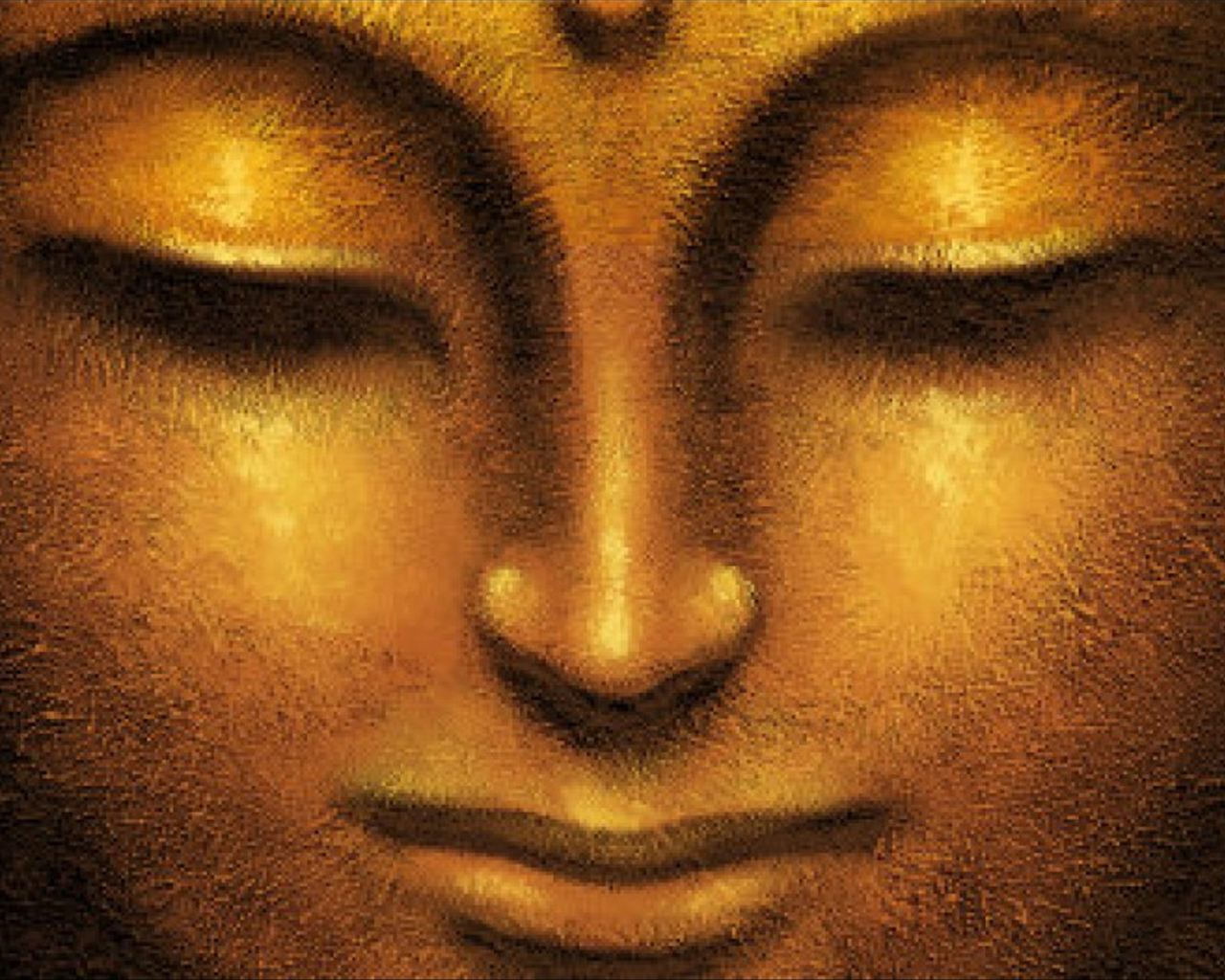 Лицо золотого Будды
