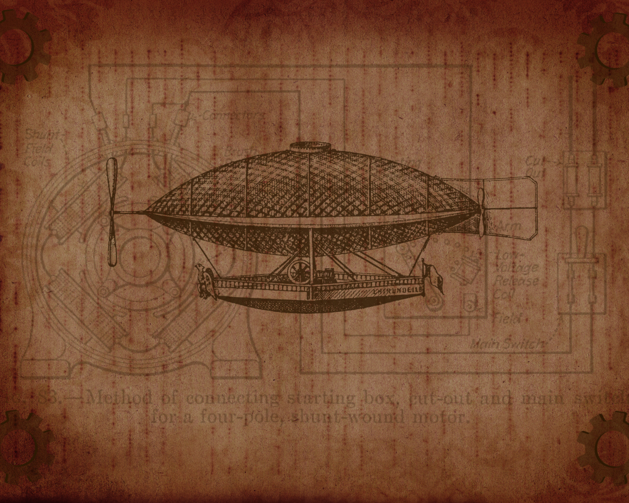 Рисунок Да Винчи стимпанк