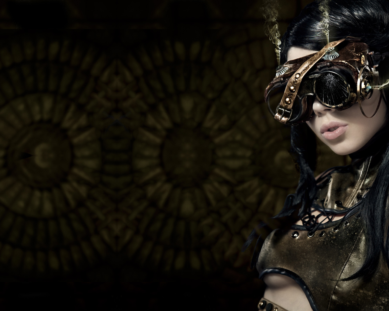 Девушка в очках стимпанк